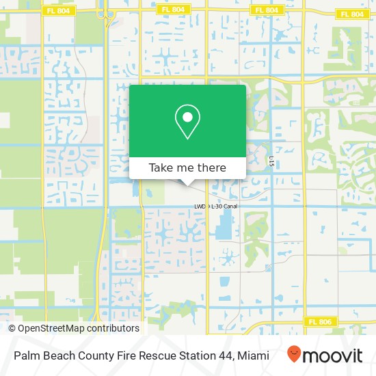 Palm Beach County Fire Rescue Station 44 map