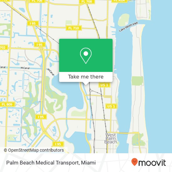 Palm Beach Medical Transport map