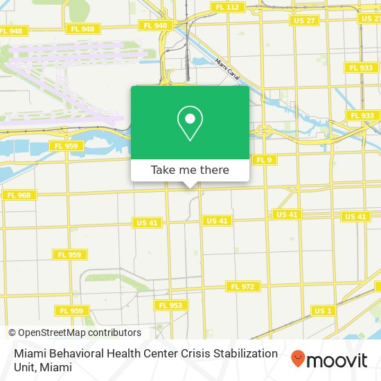 Miami Behavioral Health Center Crisis Stabilization Unit map