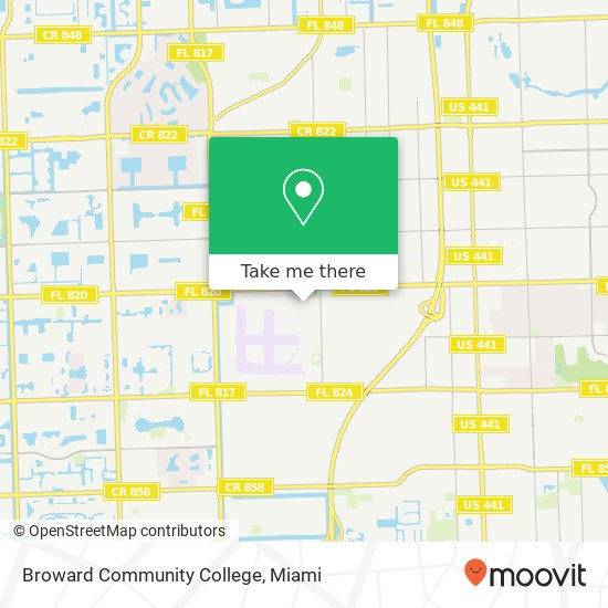 Mapa de Broward Community College