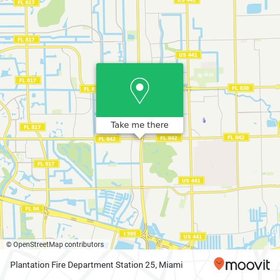 Plantation Fire Department Station 25 map