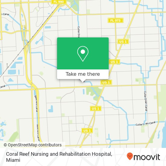 Mapa de Coral Reef Nursing and Rehabilitation Hospital