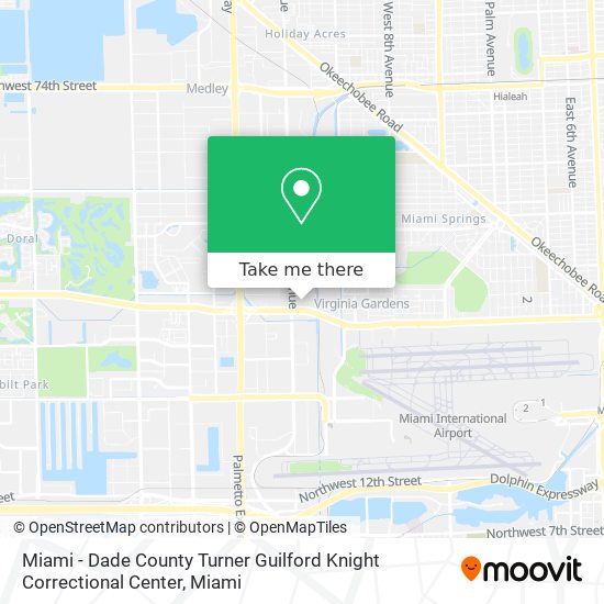 Miami - Dade County Turner Guilford Knight Correctional Center map