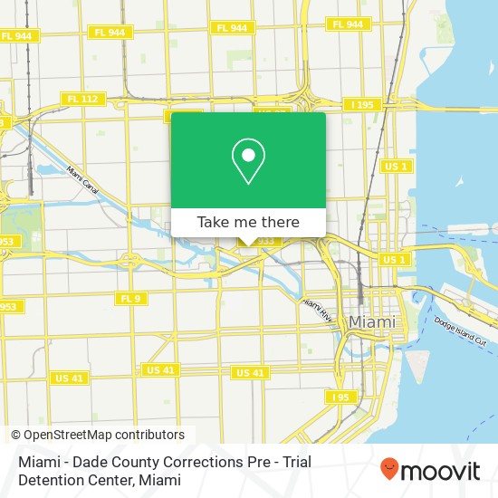 Miami - Dade County Corrections Pre - Trial Detention Center map