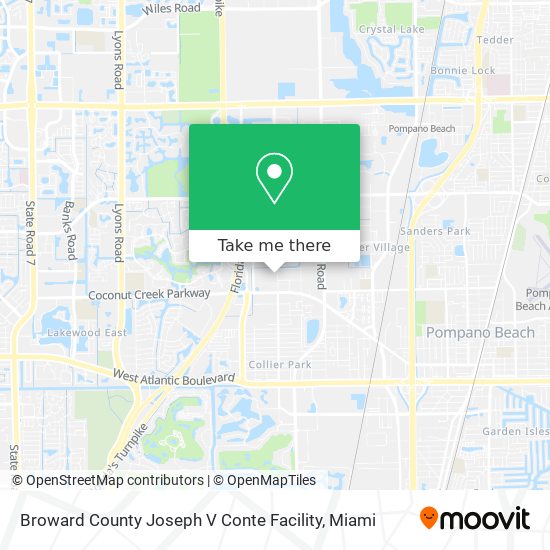 Mapa de Broward County Joseph V Conte Facility