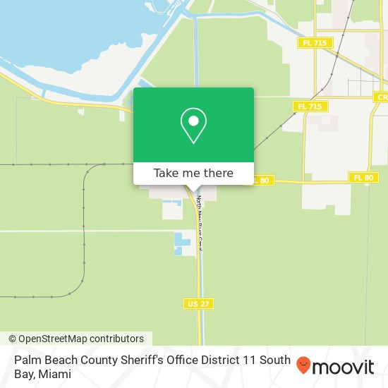 Mapa de Palm Beach County Sheriff's Office District 11 South Bay