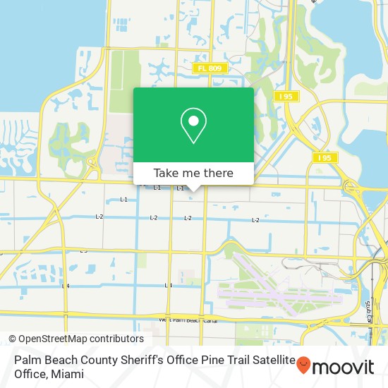 Palm Beach County Sheriff's Office Pine Trail Satellite Office map