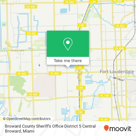 Broward County Sheriff's Office District 5 Central Broward map