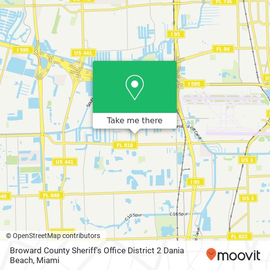 Mapa de Broward County Sheriff's Office District 2 Dania Beach