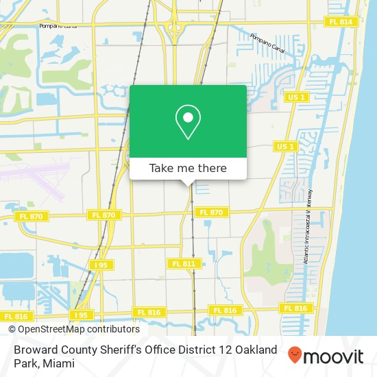 Broward County Sheriff's Office District 12 Oakland Park map