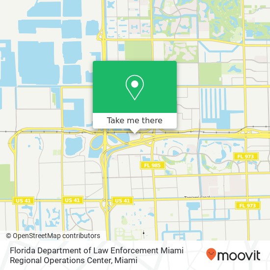 Mapa de Florida Department of Law Enforcement Miami Regional Operations Center