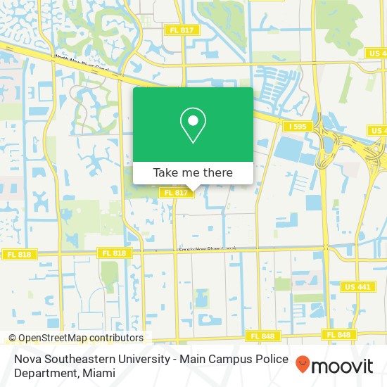 Mapa de Nova Southeastern University - Main Campus Police Department