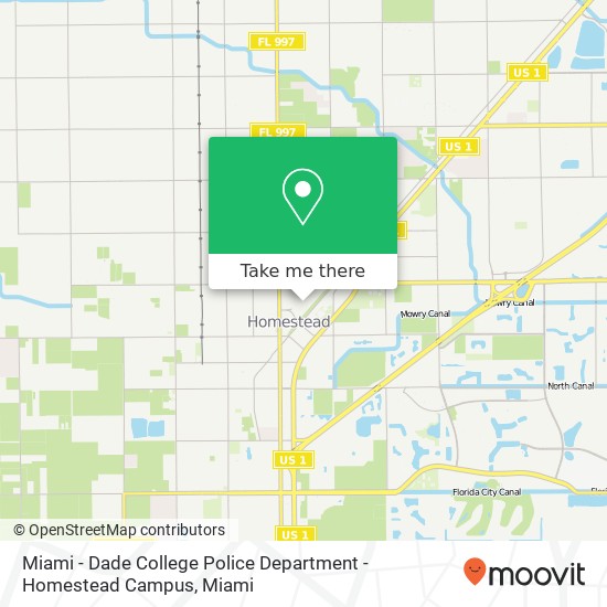 Mapa de Miami - Dade College Police Department - Homestead Campus