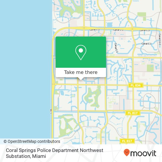 Coral Springs Police Department Northwest Substation map