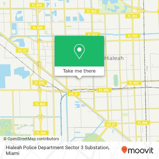 Mapa de Hialeah Police Department Sector 3 Substation