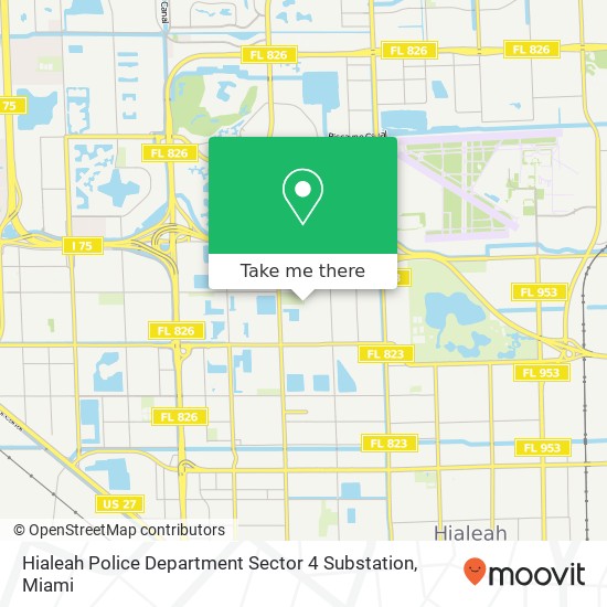 Hialeah Police Department Sector 4 Substation map