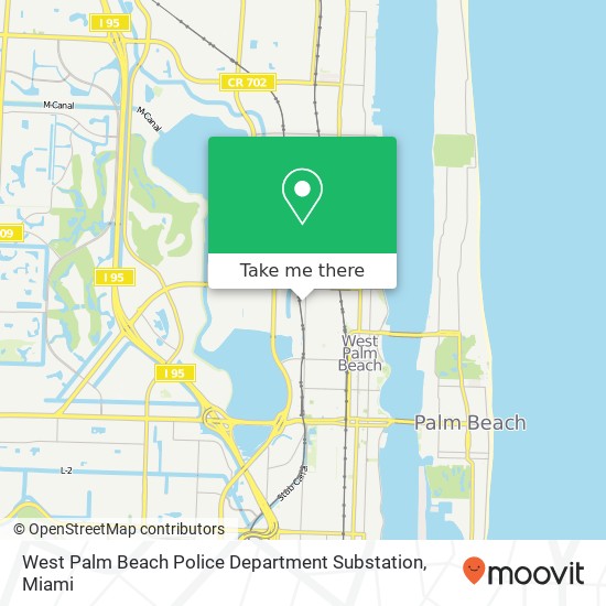 West Palm Beach Police Department Substation map