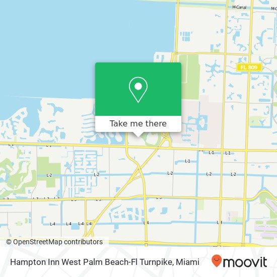 Hampton Inn West Palm Beach-Fl Turnpike map