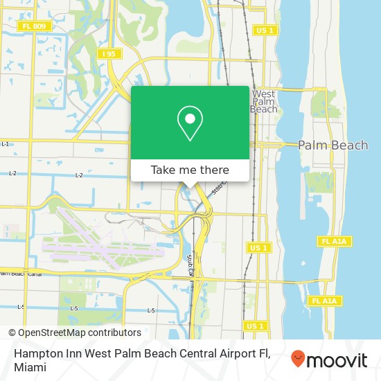 Hampton Inn West Palm Beach Central Airport Fl map