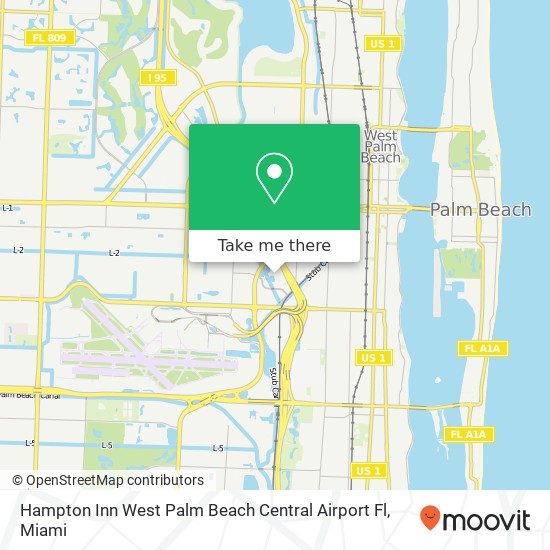 Mapa de Hampton Inn West Palm Beach Central Airport Fl