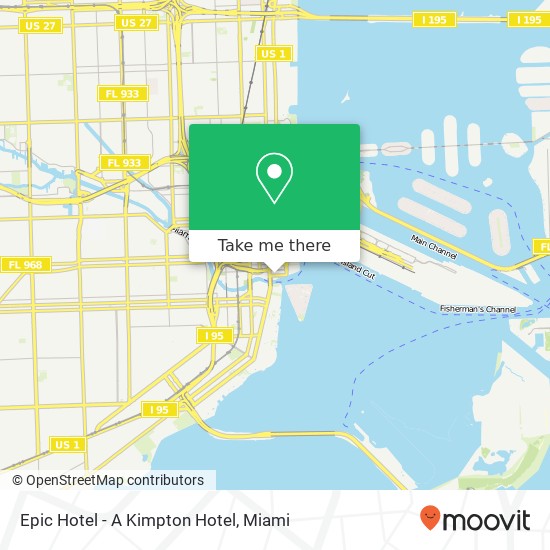 Mapa de Epic Hotel - A Kimpton Hotel