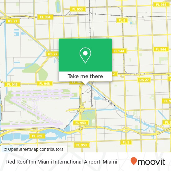 Red Roof Inn Miami International Airport map