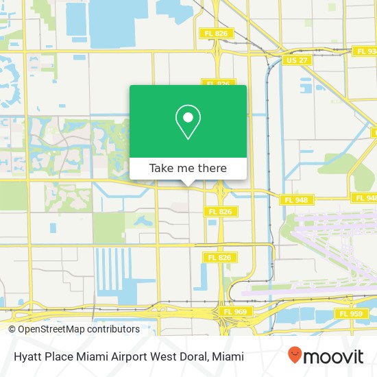 Hyatt Place Miami Airport West Doral map