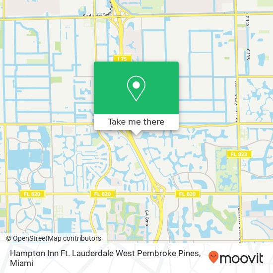 Hampton Inn Ft. Lauderdale West Pembroke Pines map