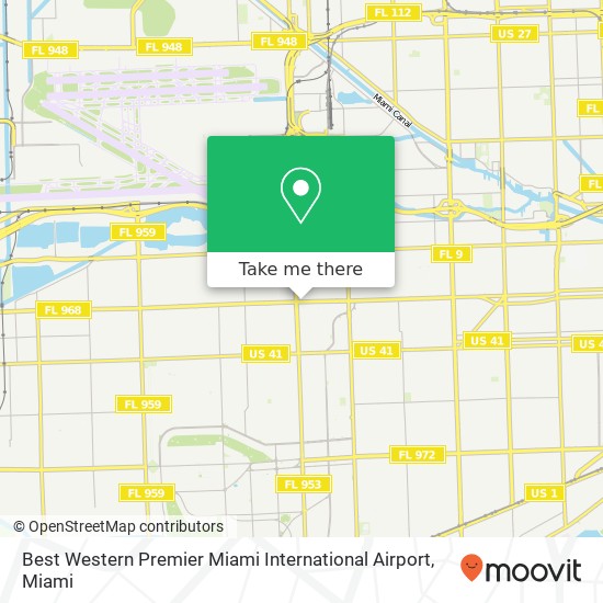 Mapa de Best Western Premier Miami International Airport