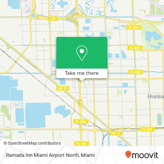 Ramada Inn Miami Airport North map