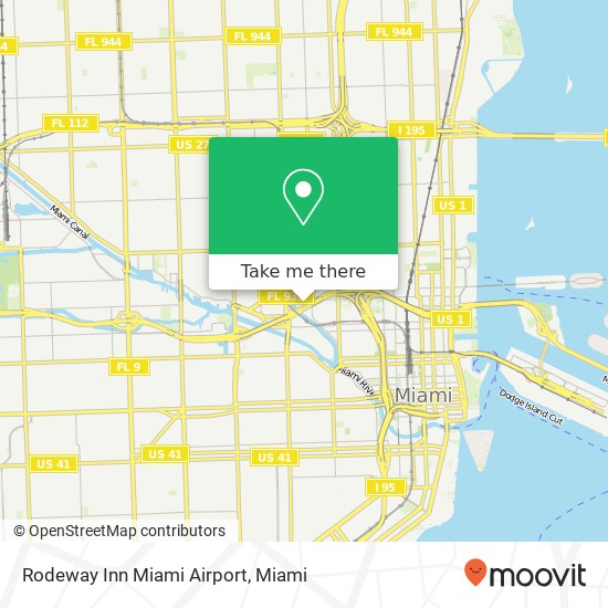 Mapa de Rodeway Inn Miami Airport