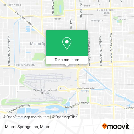 Miami Springs Inn map