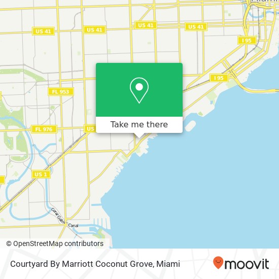 Mapa de Courtyard By Marriott Coconut Grove