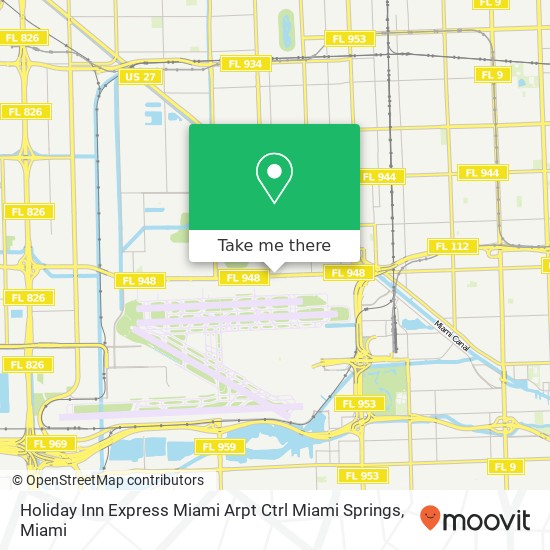 Mapa de Holiday Inn Express Miami Arpt Ctrl Miami Springs