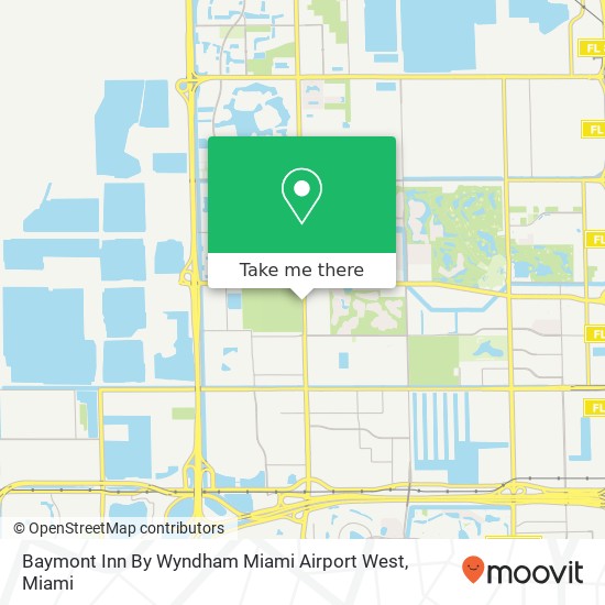 Mapa de Baymont Inn By Wyndham Miami Airport West