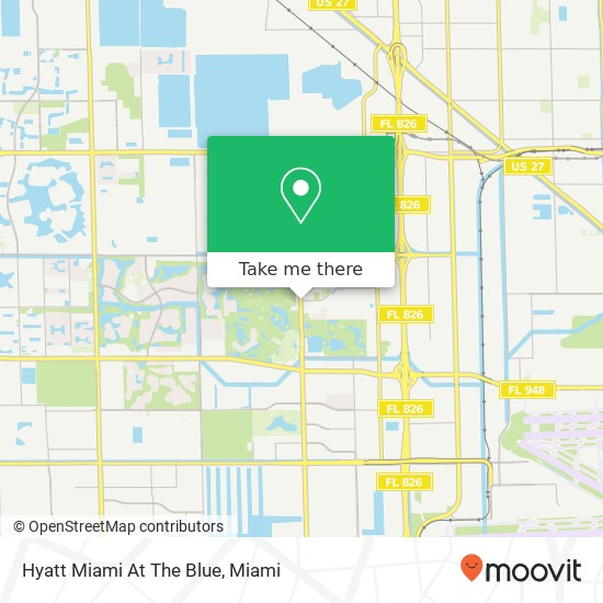 Mapa de Hyatt Miami At The Blue