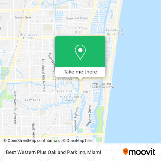 Best Western Plus Oakland Park Inn map