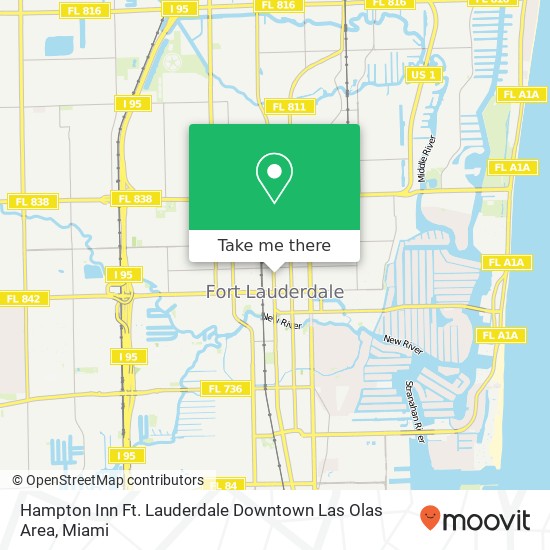 Hampton Inn Ft. Lauderdale Downtown Las Olas Area map