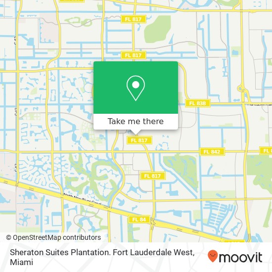 Mapa de Sheraton Suites Plantation. Fort Lauderdale West