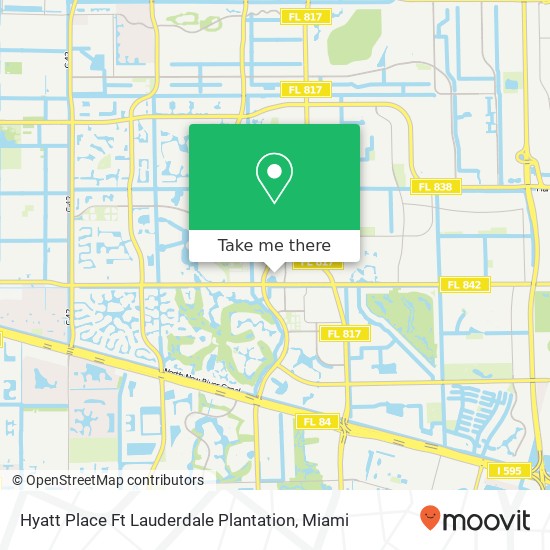 Hyatt Place Ft Lauderdale Plantation map