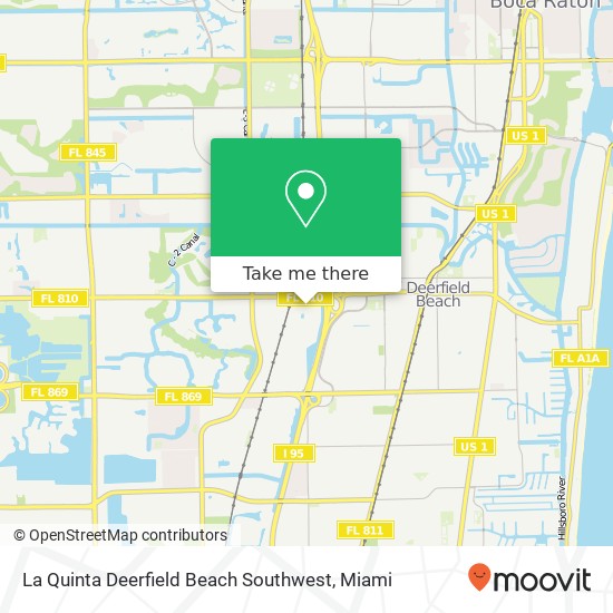 La Quinta Deerfield Beach Southwest map