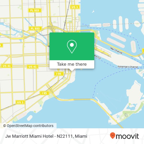 Mapa de Jw Marriott Miami Hotel - N22111