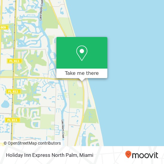 Holiday Inn Express North Palm map