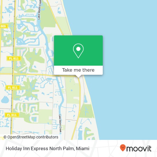 Mapa de Holiday Inn Express North Palm