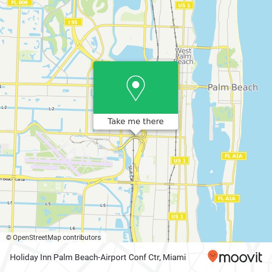 Holiday Inn Palm Beach-Airport Conf Ctr map