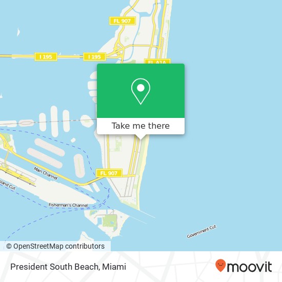 President South Beach map