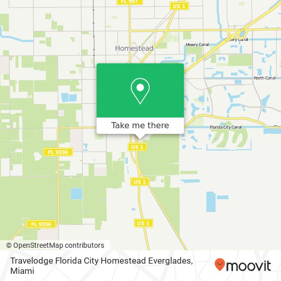 Travelodge Florida City Homestead Everglades map