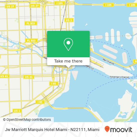 Jw Marriott Marquis Hotel Miami - N22111 map