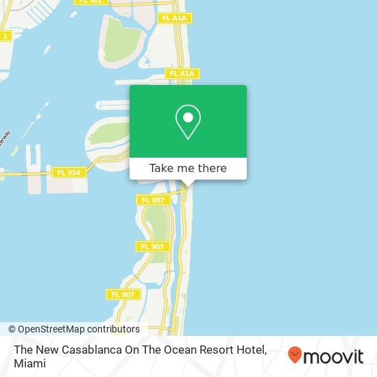 Mapa de The New Casablanca On The Ocean Resort Hotel