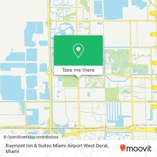 Mapa de Baymont Inn & Suites Miami Airport West Doral